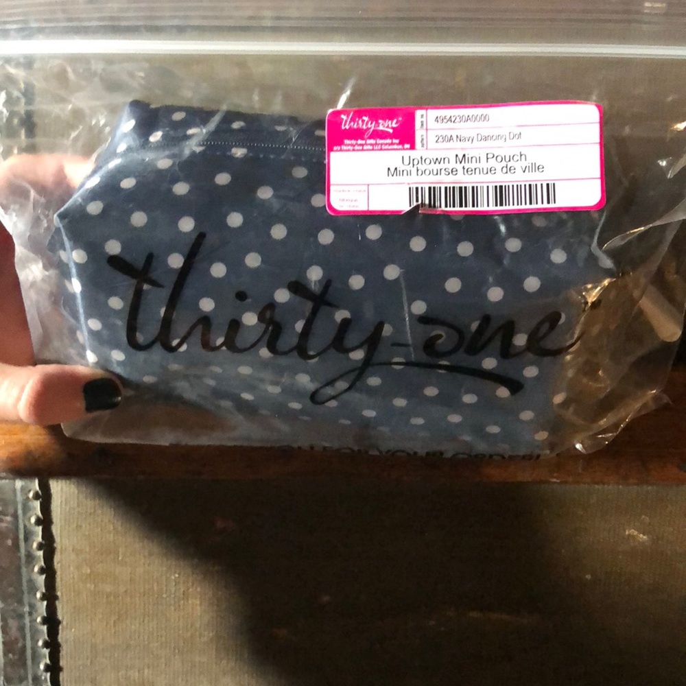 Uptown Mini Pouch navy dancing dot